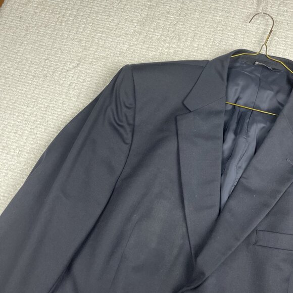 Jos. A. Bank Butt Traveler Mens 50R Dark Blue Wool Blazer Sport Coat Jacket Read - Picture 3 of 16